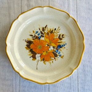 Vintage Mikasa Floral Dinner Stoneware Plate